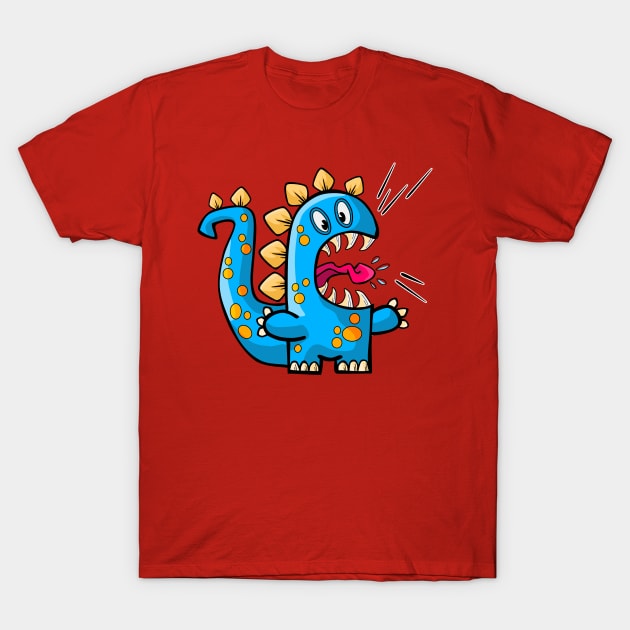 Little Blue Monster Roar T-Shirt by Ashley-Bee